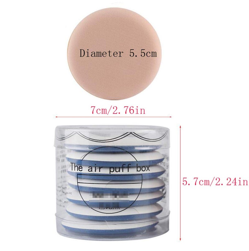 UPSTORE 1Box(7PCS) Wet and Dry Dual-Use Air Cushion BB CC Cream Sponge Puff Foundation Makeup Blender Blending Beauty Sponge Flawless for Liquid Creams and Powders with a Storage Case (Blue) - Image 5